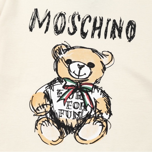 Moschino Cream Graphic T-Shirt - Picture 7 of 8